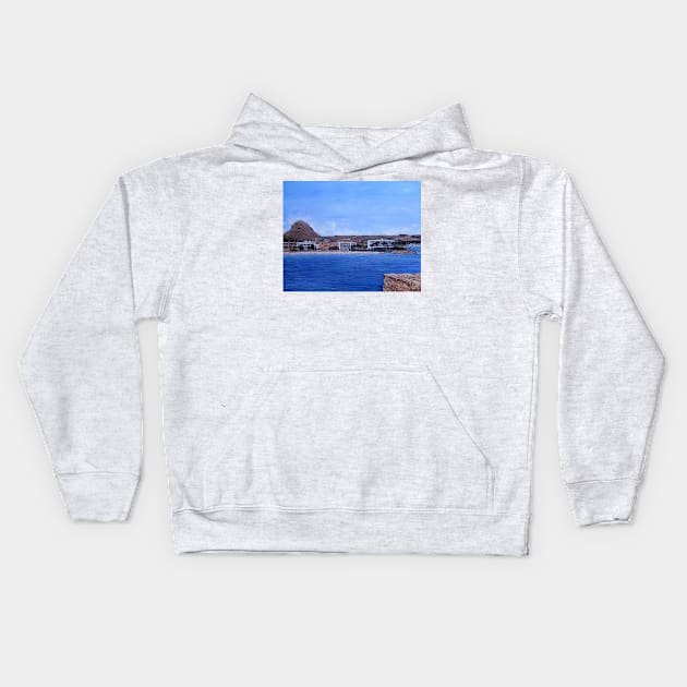 Montgo, The paradoor Hotel, and Arenal Beach, Javea Spain. Kids Hoodie by MackenzieTar